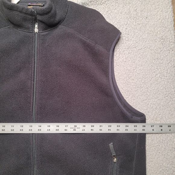 Patagonia Synchilla Vest Mens XXL Black Fleece Full Zip Pockets Warm Outdoors - Picture 8 of 9